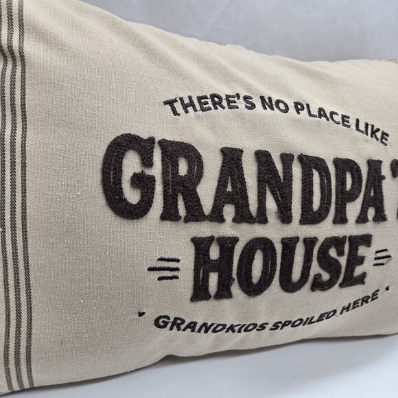 cupcakes and cashmere Other - GRANDPAS HOUSE Farmhouse-style Pillow 20x12" TIKTOK VIRAL Embroidered